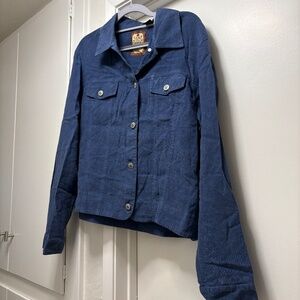 Vintage Chamonix linen/Tencel blend trucker style jacket - size large